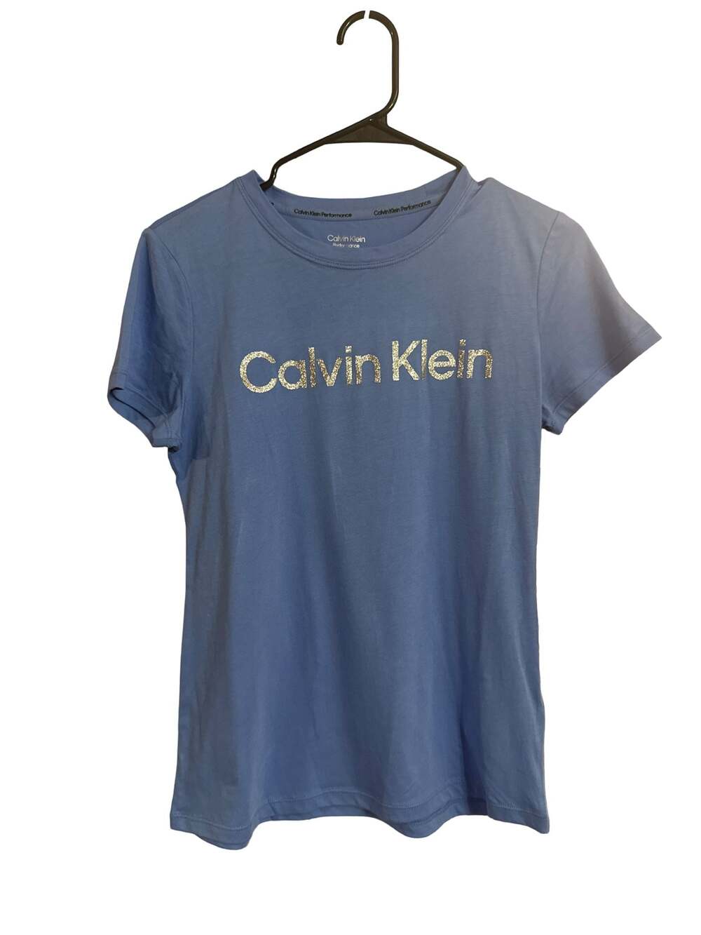 Calvin Klein Performance Logo Crewneck T-Shirt in Blue